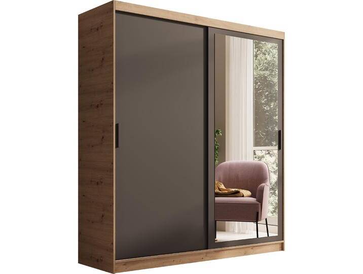ADRK Furniture, Kleiderschrank, Schiebetürenschrank mit Spiegel Hailey 180 (180 x 60 x 205 cm) von Galaxus