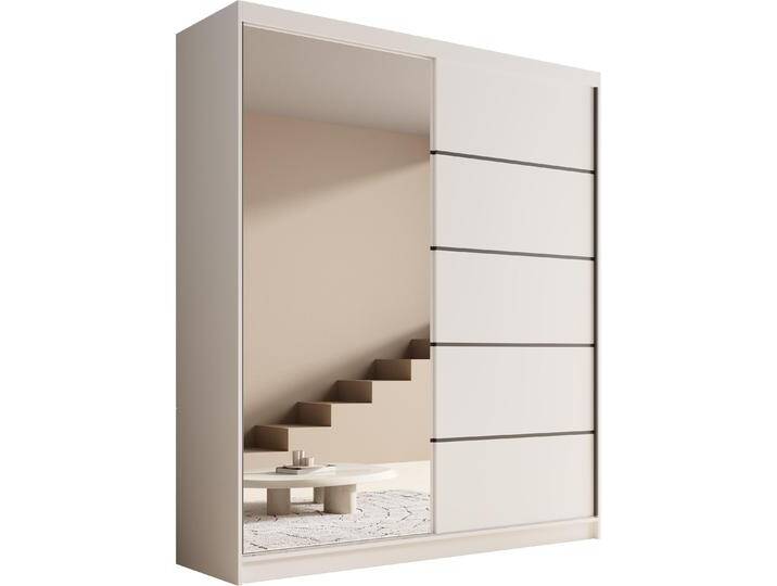 ADRK Furniture, Kleiderschrank, Schiebetürenschrank mit Spiegel Nico 180 (180 x 198 cm) von Galaxus