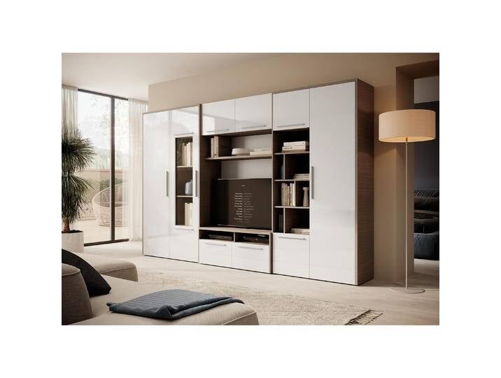 ADRK Furniture, Wohnwand, Schrankwand MARIO (320 x 45 x 200 cm) von Galaxus