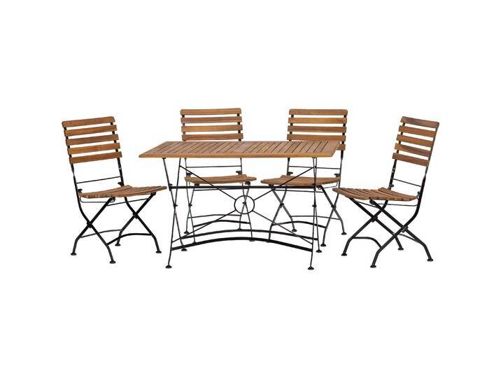 Acamp, Gartentisch + Balkontisch, Set 4x LINDAU Klappstuhl + 1x LINDAU Klapptisch 120x80cm (120 cm) von Galaxus