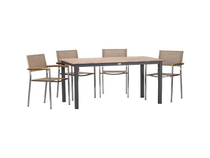 Acamp, Gartentisch + Balkontisch, Set 4x SKYE Stapelsessel + 1x ACAPLAN Loft Tisch (160 cm) von Galaxus