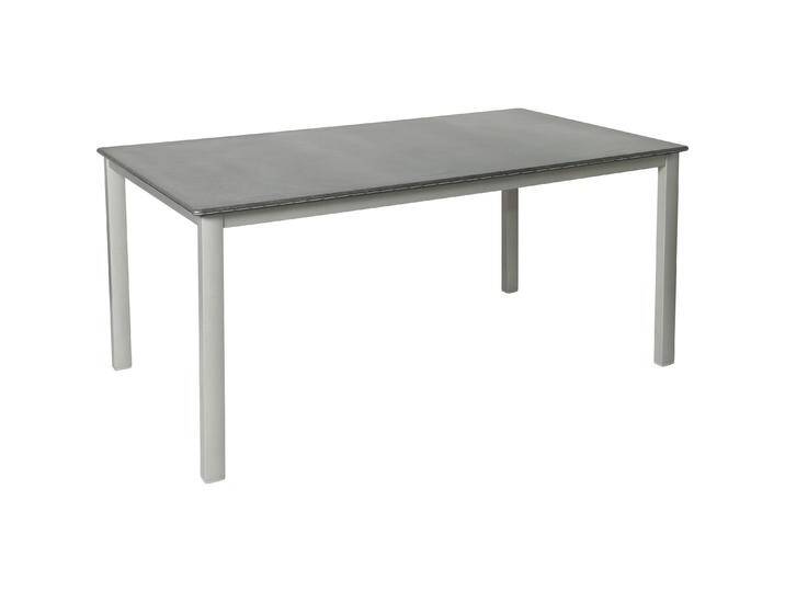 Acamp, Gartentisch + Balkontisch, Set 4x URBAN Stapelsessel + 1x ACAPLAN Loft Tisch 160x90cm platin-schiefer (160 cm) von Galaxus