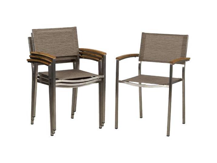 Acamp, Gartentisch + Balkontisch, Set 6x SKYE Stapelsessel + 1x SKYE Tisch (150 cm) von Galaxus