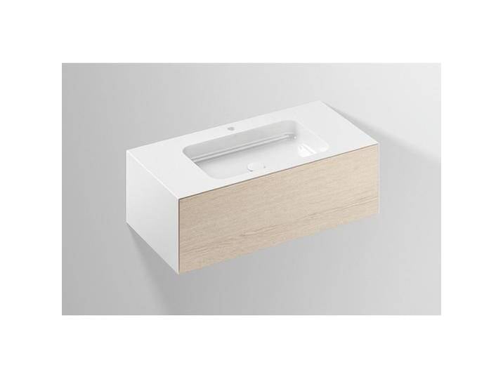 Alape, Badmöbelset, WP.Folio3 Waschplatz, 1004x350x500mm, Waschtischunterschrank 1 Vollauszug, Waschtisch mit Hahn von Galaxus