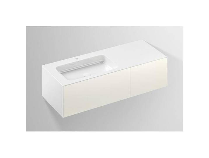 Alape, Badmöbelset, WP.Folio7 Waschplatz, 1254x350x500mm, Waschtischunterschrank 2 Vollauszüge, Waschtisch mit Ha von Galaxus