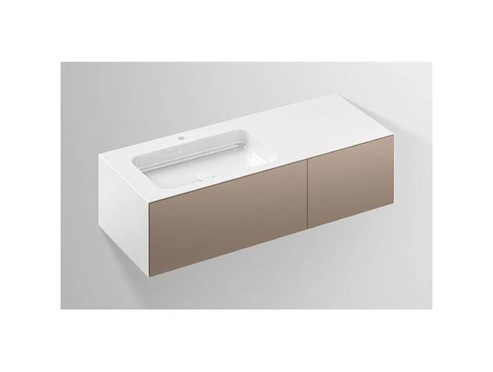 Alape, Badmöbelset, WP.Folio7 Waschplatz, 1254x350x500mm, Waschtischunterschrank 2 Vollauszüge, Waschtisch mit Ha von Galaxus