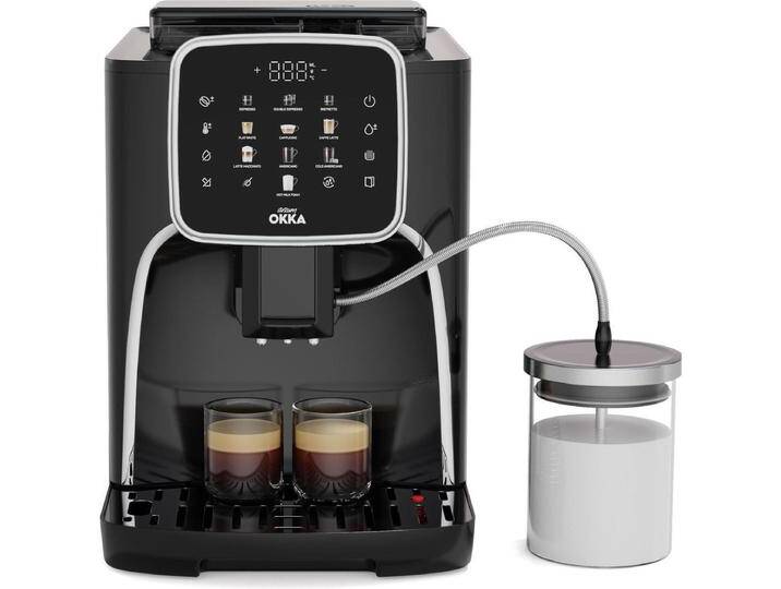Arzum OK0028-0500 Kaffeemaschine Chrom mit Milchbehälter, Kaffeevollautomat, Silber von Galaxus