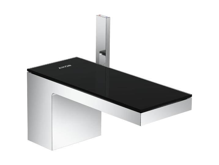 Axor, Badarmatur, MYEDITION 70 Waschtisch Armatur, mit Platte chrom/Schwarzglas von Galaxus