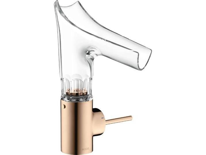 Axor, Badarmatur, Starck V Einhebel-Waschtischmischer 140 mit Glasauslauf und Ablaufgarnitur - Facetten von Galaxus