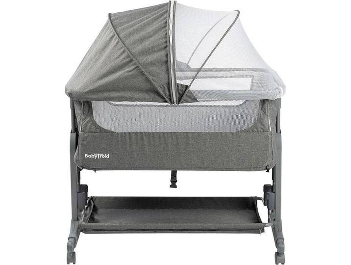 Babytrold, Beistellbett, - Bedside Sleep Tight with Wheels - Grey - 92 x 55 x 70.5-82 cm von Galaxus