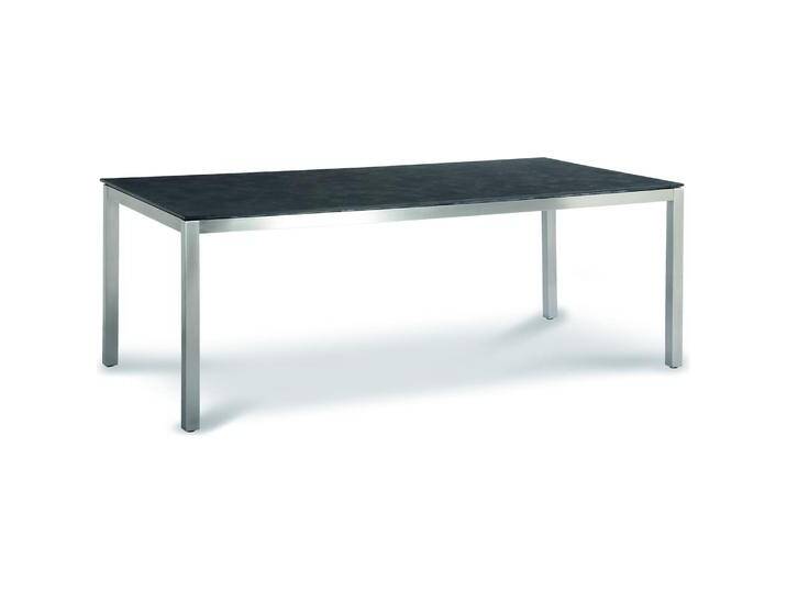 Best, Gartentisch + Balkontisch, Tisch Marbella 160x90cm Edelstahl/Ardesia (160 cm) von Galaxus