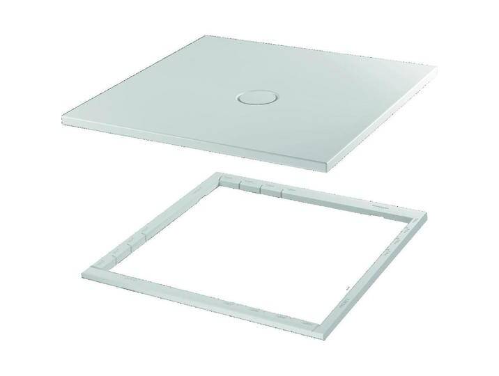 Bette, Duschwanne, BetteFloor Duschwanne mit Minimum-Wannenträger und GlasurPlus, 110x75cm von Galaxus