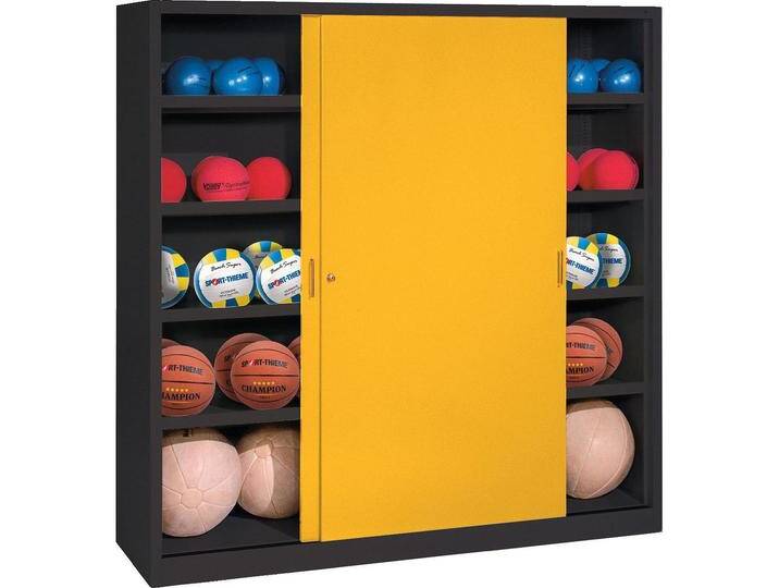 C+P, Aktenschrank, Ballschrank (HxBxT: 195x120x40 cm, mit Vollblech-Schiebetüren, Typ 4) von Galaxus