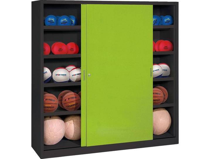 C+P, Aktenschrank, Ballschrank (HxBxT: 195x120x60 cm, mit Vollblech-Schiebetüren, Typ 4) (195 x 120 x 60 cm) von Galaxus