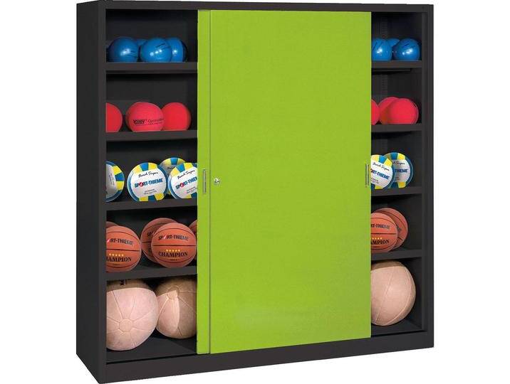 C+P, Aktenschrank, Ballschrank (HxBxT: 195x120x60 cm, mit Vollblech-Schiebetüren, Typ 4) (195 x 120 x 60 cm) von Galaxus