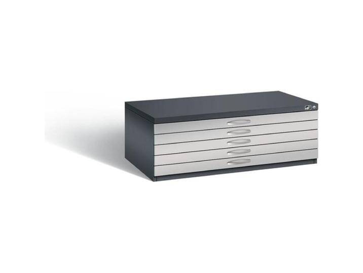 C+P, Aktenschrank, CP 7100 Planschrank schwarzgrau, weissaluminium mit 5 Schubladen 110,0 x 76,5 x 42,0 cm C+P, Aktenschrank, CP 7100 Planschrank schwarzgrau, weissaluminium mit 5 Schubladen 110,0 x 76,5 x 42,0 cm von Galaxus