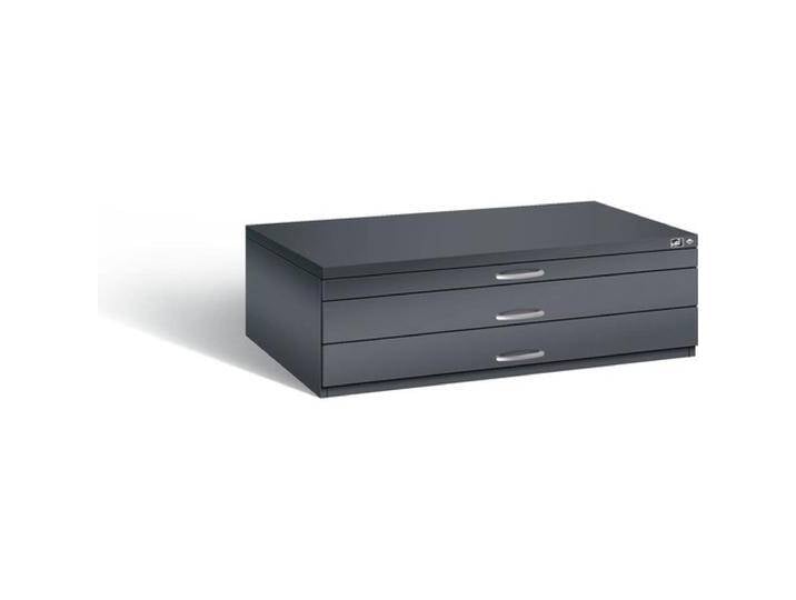 C+P, Aktenschrank, CP 7200 Planschrank schwarzgrau mit 3 Schubladen 135,0 x 96,0 x 42,0 cm (135 x 96 x 42 cm) von Galaxus
