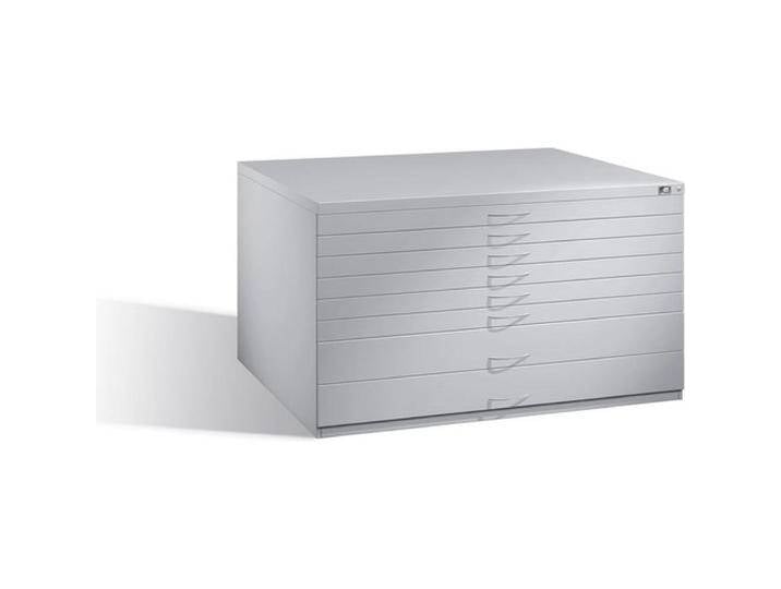 C+P, Aktenschrank, Zeichnungsschrank, DIN A0, 8 Schubladen, Höhe 760 mm, lichtgrau C+P, Aktenschrank, Zeichnungsschrank, DIN A0, 8 Schubladen, Höhe 760 mm, lichtgrau von Galaxus