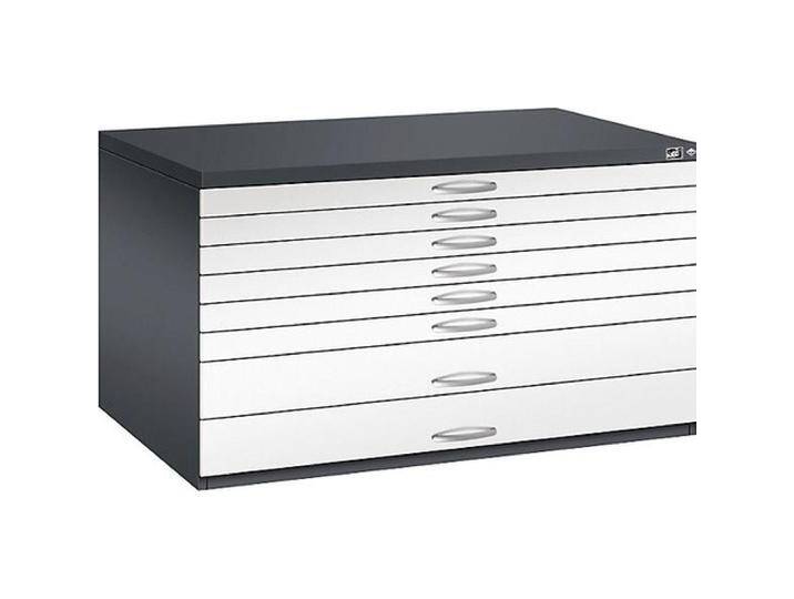 C+P, Aktenschrank, Zeichnungsschrank, DIN A0, 8 Schubladen, Höhe 760 mm, schwarzgrau / verkehrsweiss C+P, Aktenschrank, Zeichnungsschrank, DIN A0, 8 Schubladen, Höhe 760 mm, schwarzgrau / verkehrsweiss von Galaxus
