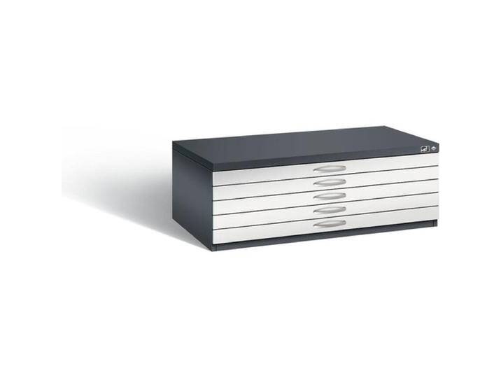 C+P, Aktenschrank, Zeichnungsschrank, DIN A1, 5 Schubladen, Höhe 420 mm, schwarzgrau / lichtgrau C+P, Aktenschrank, Zeichnungsschrank, DIN A1, 5 Schubladen, Höhe 420 mm, schwarzgrau / lichtgrau von Galaxus