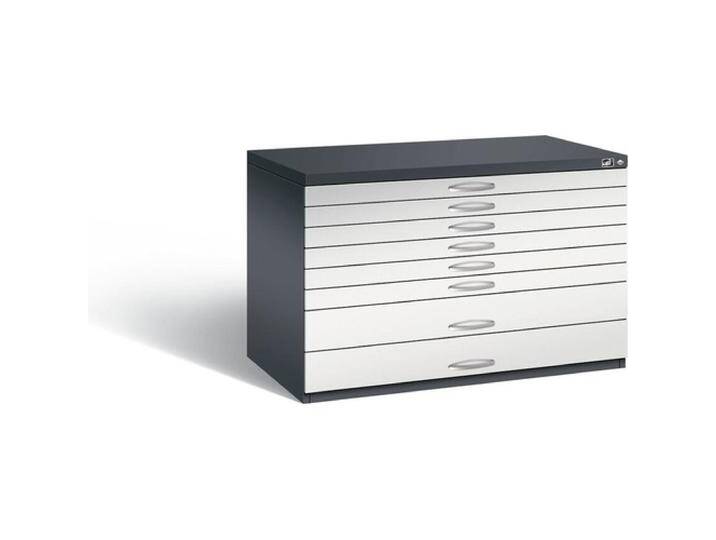C+P, Aktenschrank, Zeichnungsschrank, DIN A1, 8 Schubladen, Höhe 760 mm, schwarzgrau / lichtgrau C+P, Aktenschrank, Zeichnungsschrank, DIN A1, 8 Schubladen, Höhe 760 mm, schwarzgrau / lichtgrau von Galaxus