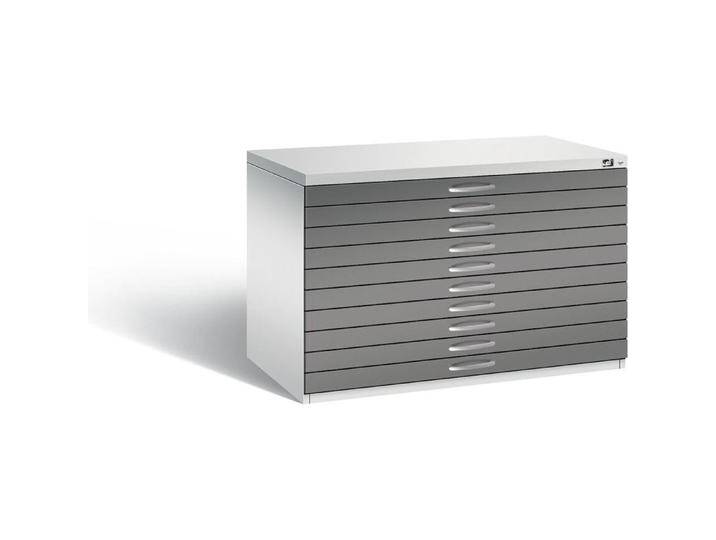 C+P, Schreibtisch, Zeichnungsschrank, DIN A1, 10 Schubladen, Höhe 760 mm, lichtgrau / vulkangrau C+P, Schreibtisch, Zeichnungsschrank, DIN A1, 10 Schubladen, Höhe 760 mm, lichtgrau / vulkangrau von Galaxus
