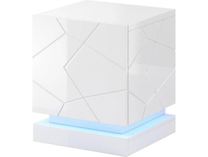 Cama, Nachttisch, QIU Nachttisch 2 Stk. 46x41 5x53 cm weiss glänzend/weiss glänzend von Galaxus