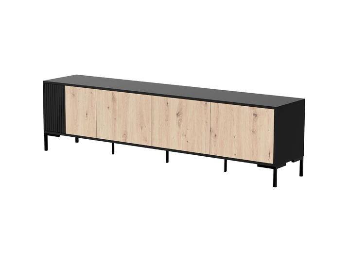 Cama, TV Möbel, MERCI RTV Schrank 200 x 40 x 54 cm schwarz/Eiche artisan (200 x 40 x 54 cm) von Galaxus