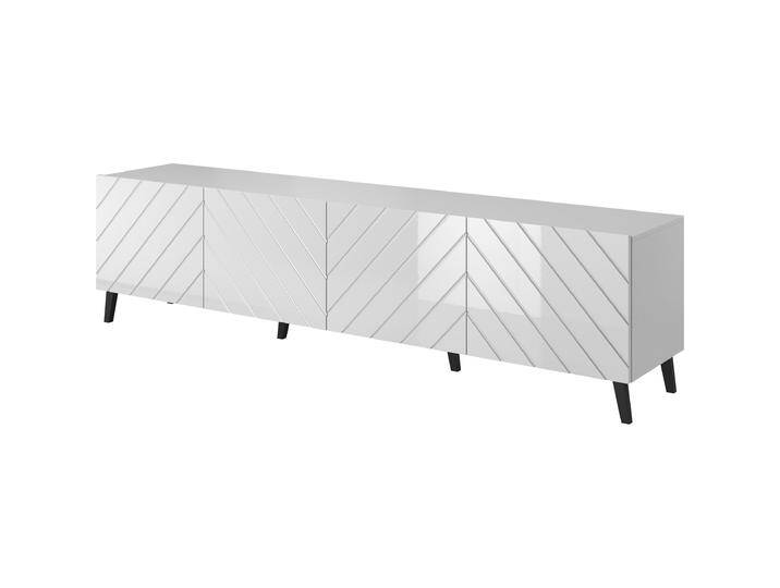 Cama, TV Möbel, RTV-Schrank ABETO 200x42x52 weiss/weiss-glänzend (200 x 42 x 52 cm) von Galaxus
