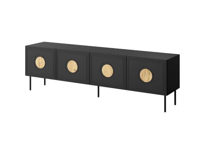 Cama, TV Möbel, RTV Schrank PALAZZO 200x42x60 schwarz + Eiche Handwerk (200 x 42 x 60 cm) von Galaxus