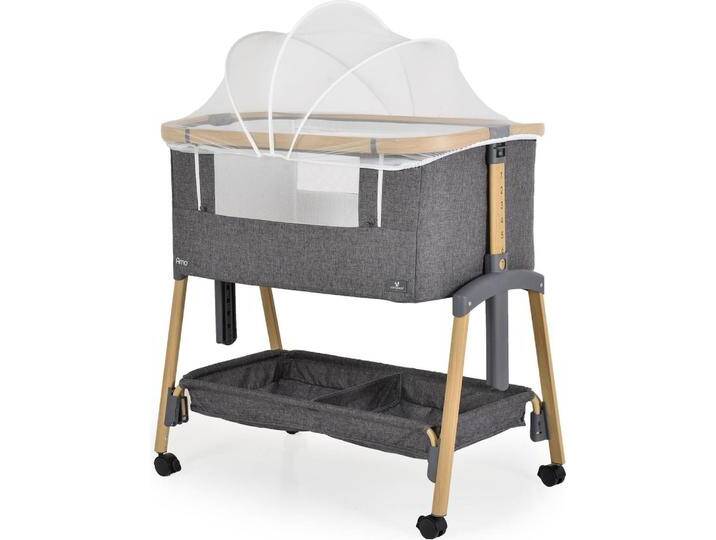 Cangaroo, Beistellbett, Baby Crib Amo Dark Grey 111362 von Galaxus