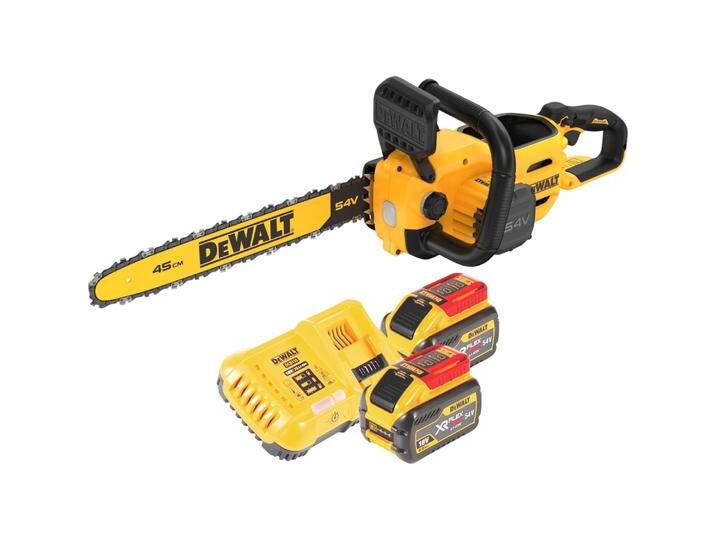 DeWalt, Kettensäge, DCMCS 574 X2 Akku Kettensäge 54 V FlexVolt 45 cm Brushless + 2x Akku 9,0 Ah + Ladegerät (Akku Kettensäge) von Galaxus