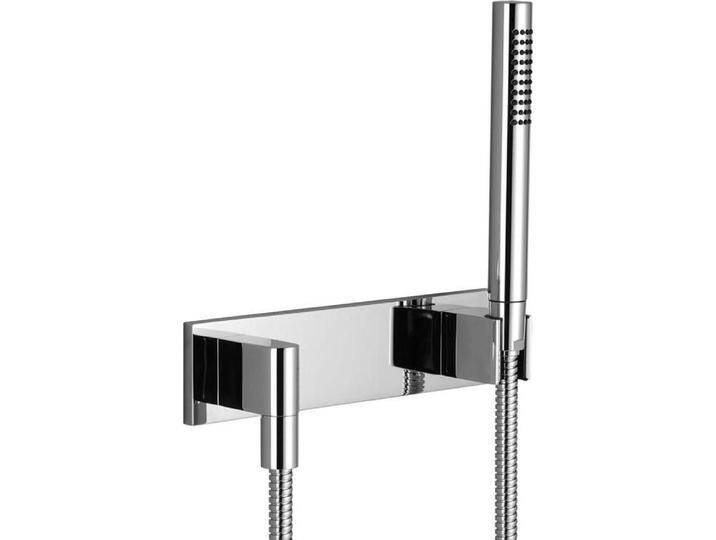 Dornbracht, Duschbrause, SYMETRICS Schlauchbrausegarnitur Wandmont. Abdeckplatte, chrom (7.60 l/min) von Galaxus