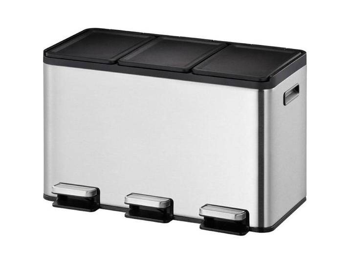 EKO Mülltrennsystem Essential splitted Treteimer 3 x 10 L gebürsteter Edelstahl, gedämpfter Deckel, Abfalleimer, Silber EKO Mülltrennsystem Essential splitted Treteimer 3 x 10 L gebürsteter Edelstahl, gedämpfter Deckel, Abfalleimer, Silber von Galaxus