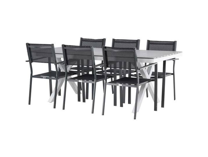 Ebuy24, Gartentisch + Balkontisch, Gartenset Garcia 7-teilig (200 cm) von Galaxus
