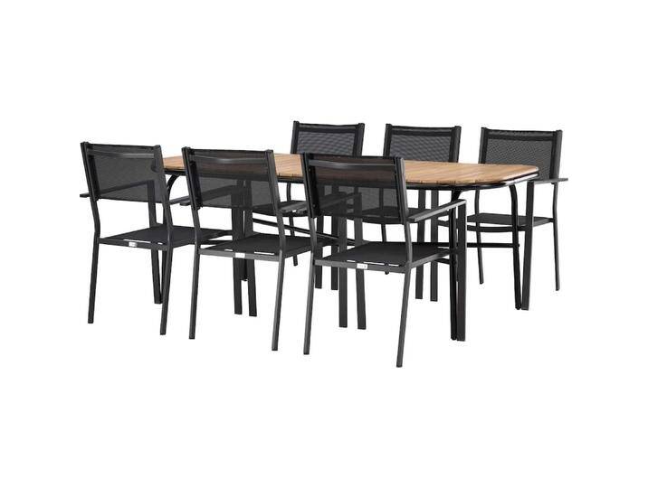 Ebuy24, Gartentisch + Balkontisch, Gartenset Holmbeck 7-teilig (200 cm) von Galaxus