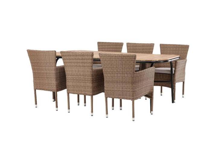 Ebuy24, Gartentisch + Balkontisch, Gartenset Holmbeck 7-teilig (200 cm) von Galaxus