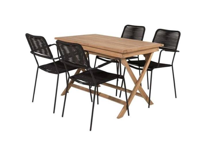 Ebuy24, Gartentisch + Balkontisch, Gartenset Kenya 5-teilig (120 cm) von Galaxus