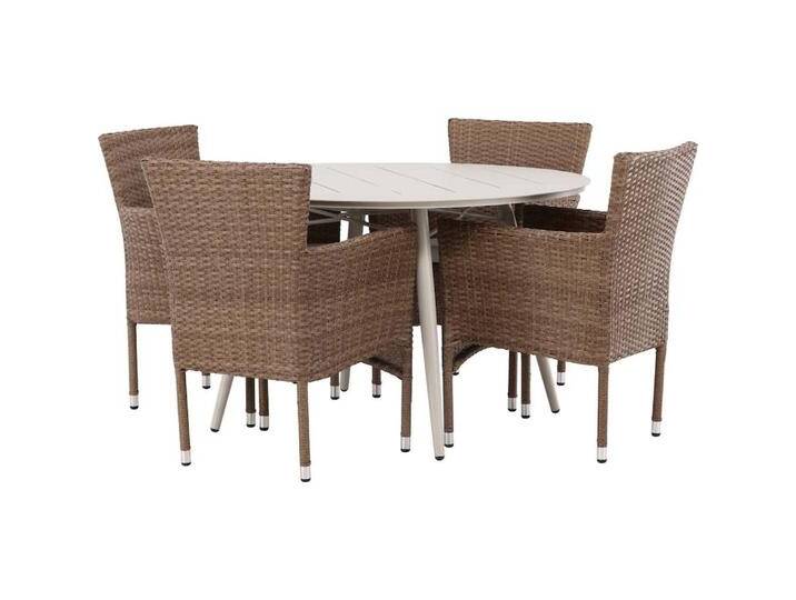 Ebuy24, Gartentisch + Balkontisch, Gartenset Lina 5-teilig (120 cm) von Galaxus