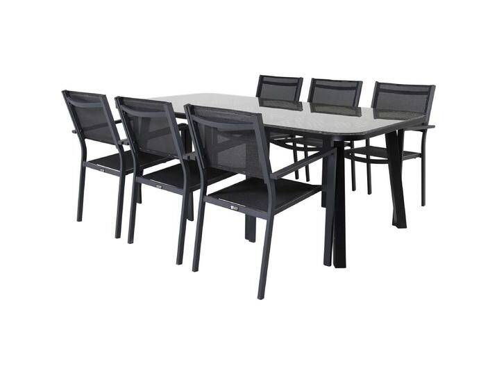 Ebuy24, Gartentisch + Balkontisch, Gartenset Paola 7-teilig (200 cm) von Galaxus