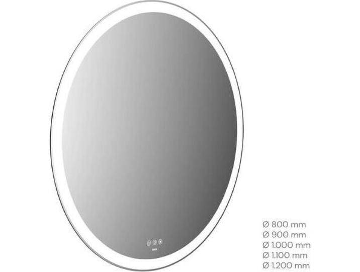 Emco, Spiegelschrank, MI 310+ LED-Lichtspiegel, rund, Lichtausschnitt umlaufend, Touch-Bedienfeld, 109 von Galaxus