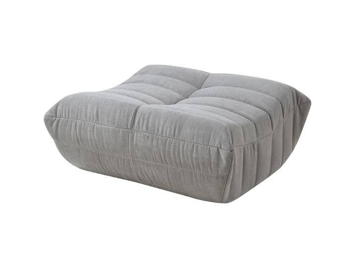 En.Casa, Hocker + Pouf, Fusshocker Kodsø 35x80x65 cm Mikrofaser Grau von Galaxus