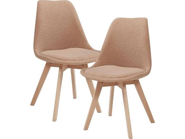 En.Casa, Stühle, Esszimmerstuhl Fläten 2er Set Bouclé Taupe En.Casa, Stühle, Esszimmerstuhl Fläten 2er Set Bouclé Taupe von Galaxus