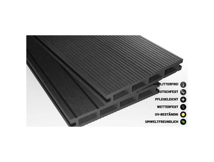 Endorphin, Gartenbodenbelag, 10m² Anthrazit WPC Terrassendielen Komplettset von Galaxus