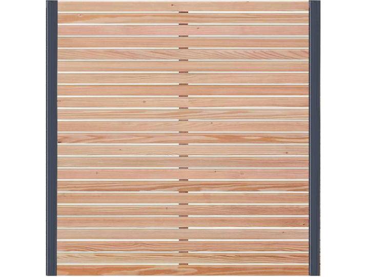 Endorphin, Gartenzaun, Rhombus-Sichtschutzzaun Lärche 2x Elemente (180x180cm) & 3x Alu-Pfosten (7x7x235cm) von Galaxus