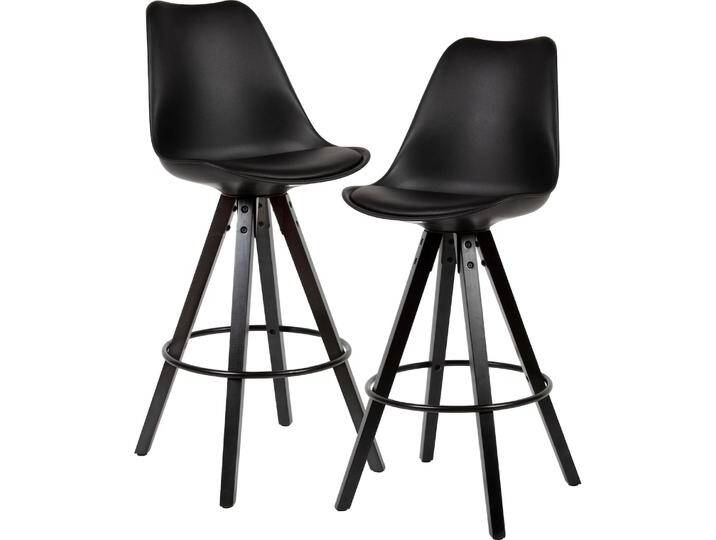 FineBuy, Barhocker, Barhocker 2er Set Kunstleder Schwarz von Galaxus
