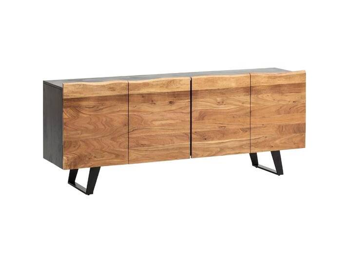 FineBuy, Kommode + Sideboard, Sideboard Anrichte Holz Massiv 180 cm Kommode Standschrank Baumkante von Galaxus