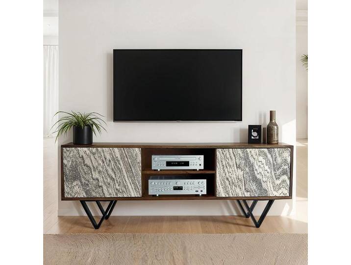FineBuy, TV Möbel, TV Schrank Lowboard 150 cm Holz Massiv Fernsehkommode Fernsehschrank von Galaxus