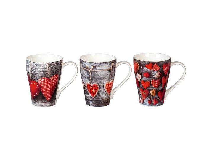G. Wurm, Tasse, Becher Herz Dekor aus Porzellan Bunt 2-fach, (B/H/T) 13x11x9cm 380ml (380 ml, 1 x) von Galaxus
