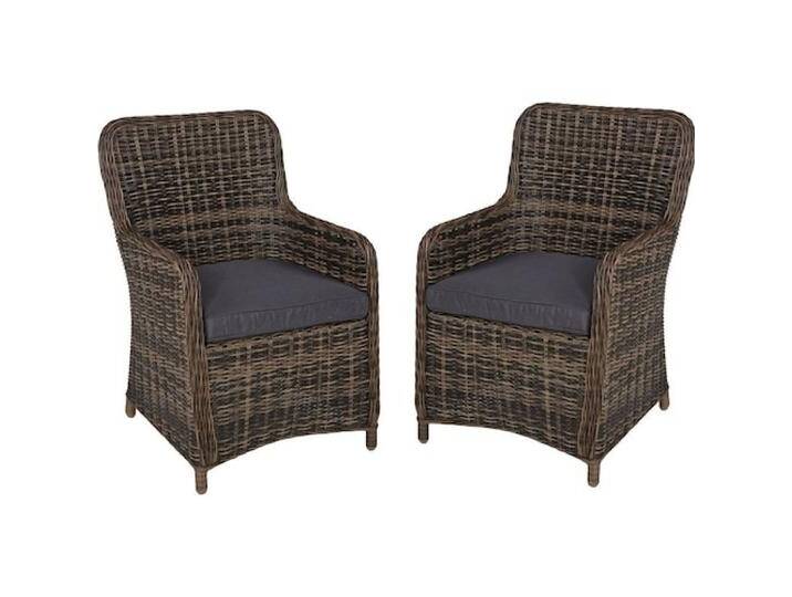 Garden Pleasure, Gartenstühle, 2 Gartenstühle Bordeaux braun von Galaxus